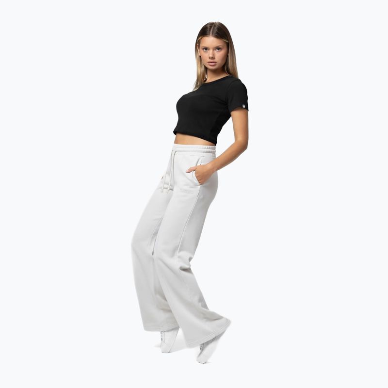 Pantaloni pentru femei Pitbull Lovia Wide white stone 4