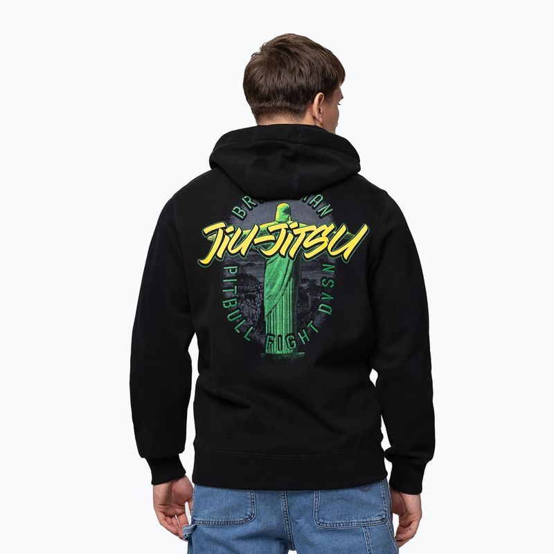 Bluză pentru bărbați Pitbull Bjj Fight Dvsn Hooded black 3