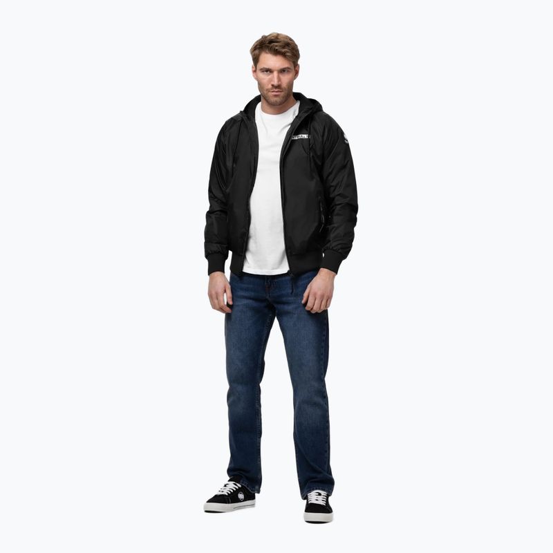 Geacă pentru bărbați Pitbull Athletic Logo Nylon Hooded black 2