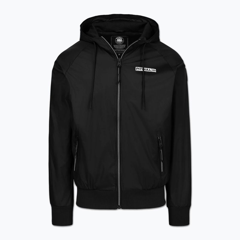 Geacă pentru bărbați Pitbull Athletic Logo Nylon Hooded black 5