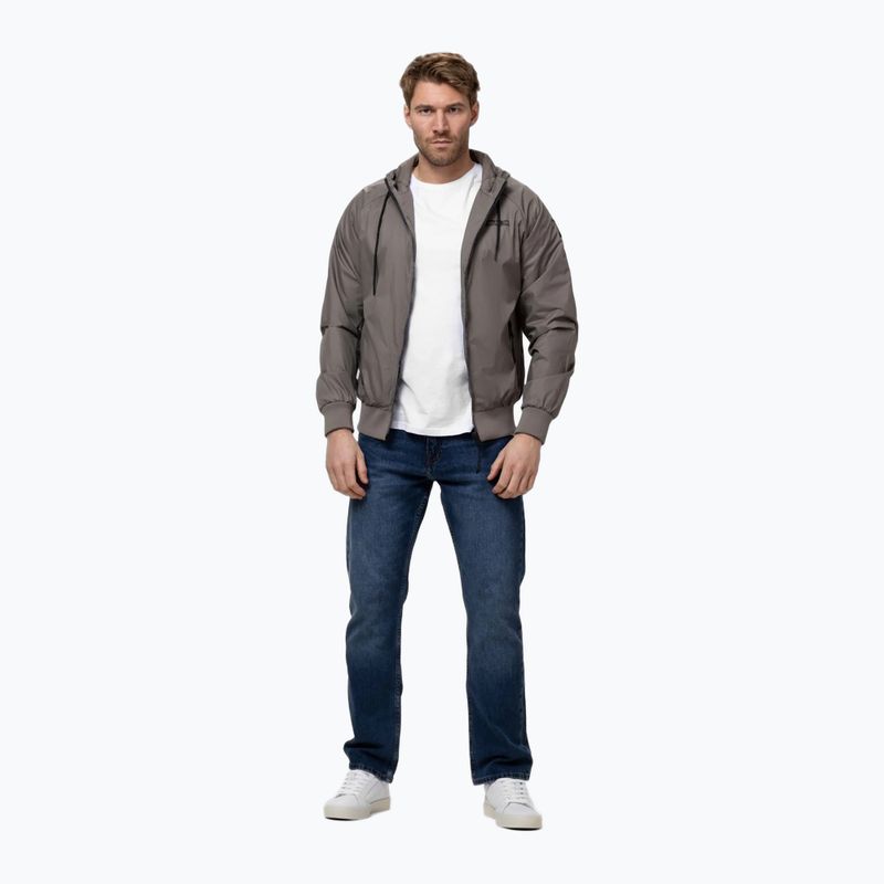 Geacă pentru bărbați Pitbull Athletic Logo Nylon Hooded taupe 2
