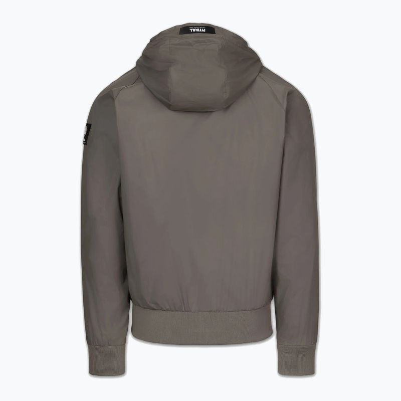 Geacă pentru bărbați Pitbull Athletic Logo Nylon Hooded taupe 6