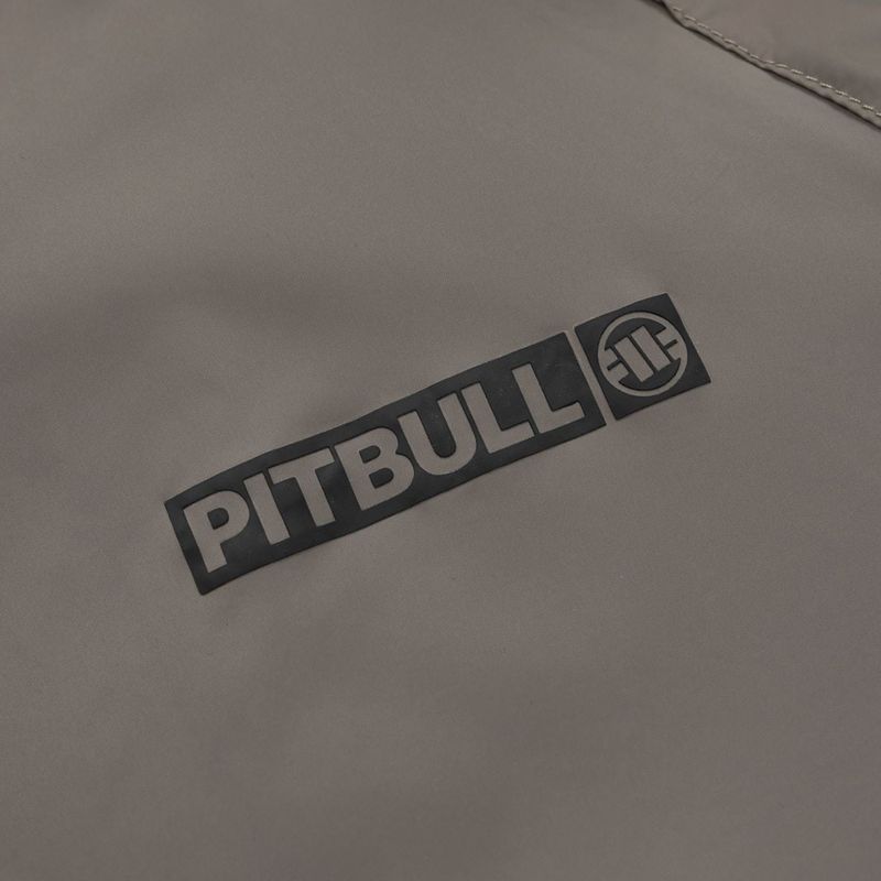 Geacă pentru bărbați Pitbull Athletic Logo Nylon Hooded taupe 8