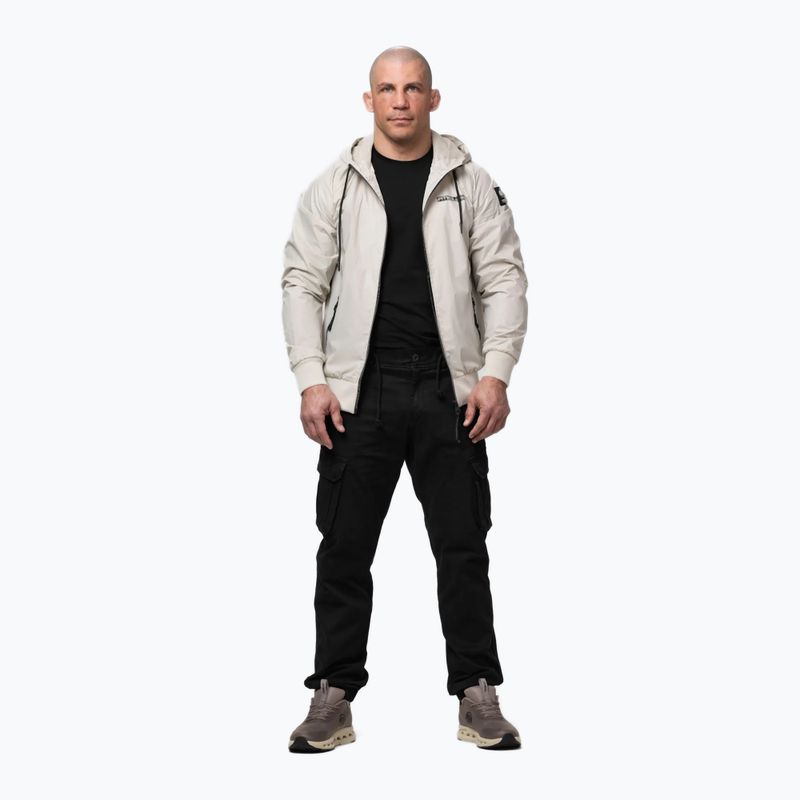 Geacă pentru bărbați Pitbull Athletic Logo Nylon Hooded light sand 2