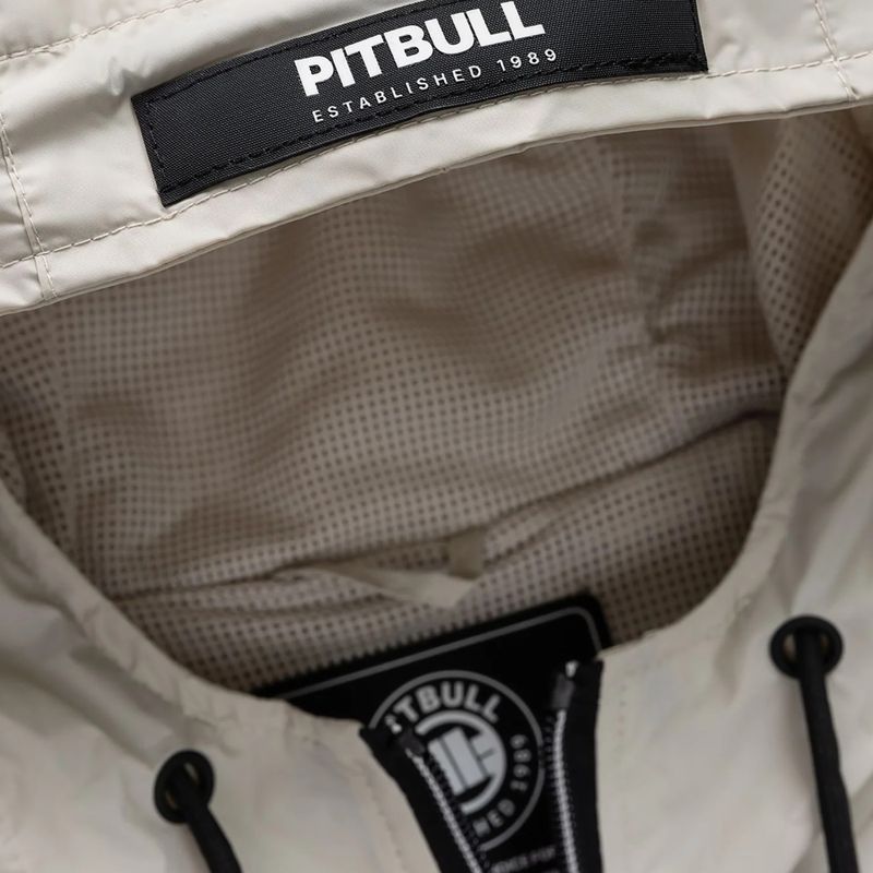 Geacă pentru bărbați Pitbull Athletic Logo Nylon Hooded light sand 8