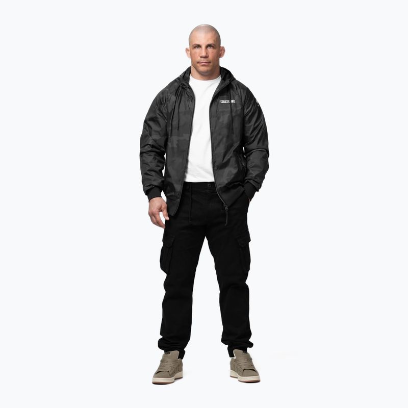 Geacă pentru bărbați Pitbull Athletic Logo Nylon Hooded black 2