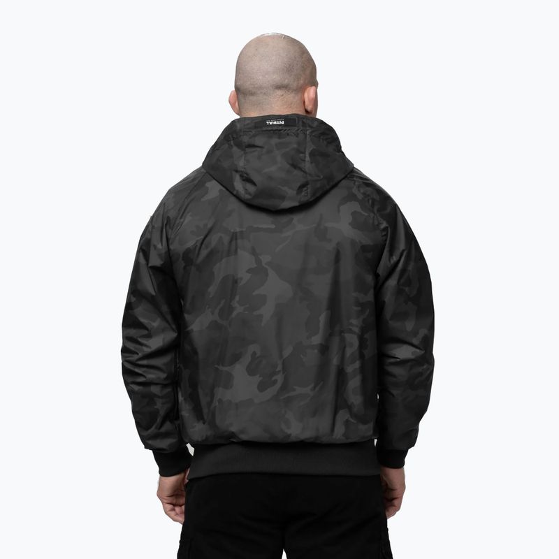 Geacă pentru bărbați Pitbull Athletic Logo Nylon Hooded black 3