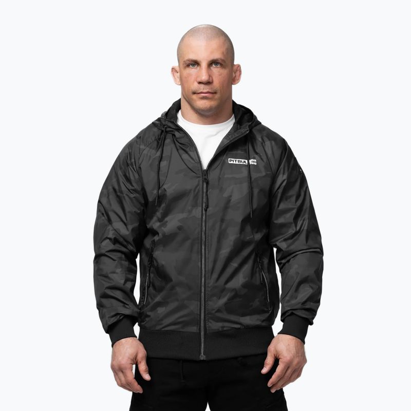 Geacă pentru bărbați Pitbull Athletic Logo Nylon Hooded black 4