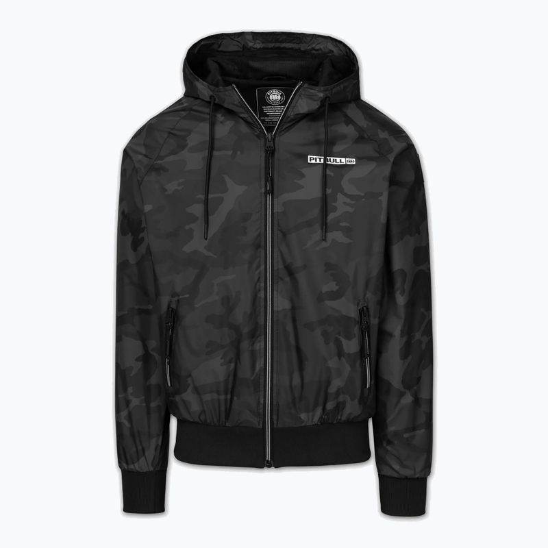 Geacă pentru bărbați Pitbull Athletic Logo Nylon Hooded black 6