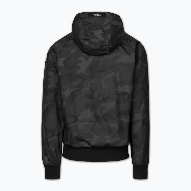 Geacă pentru bărbați Pitbull Athletic Logo Nylon Hooded black 7