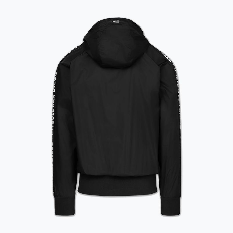 Geacă pentru bărbați Pitbull Athletic Tape Nylon Hooded black 4