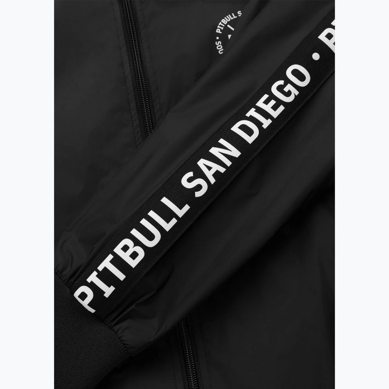 Geacă pentru bărbați Pitbull Athletic Tape Nylon Hooded black 7