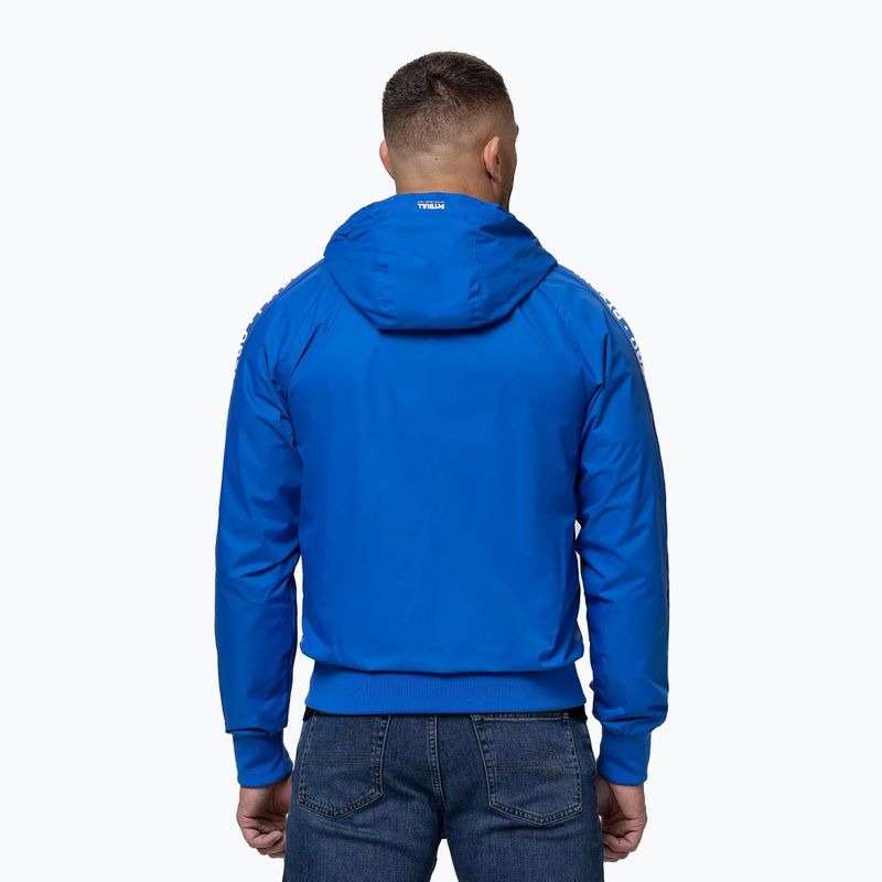Geacă pentru bărbați Pitbull Athletic Tape Nylon Hooded electric blue 3