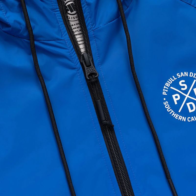 Geacă pentru bărbați Pitbull Athletic Tape Nylon Hooded electric blue 8