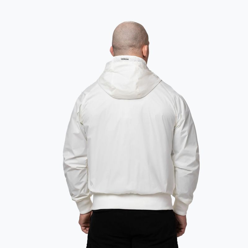 Geacă pentru bărbați Pitbull Athletic Tape Nylon Hooded off white 3