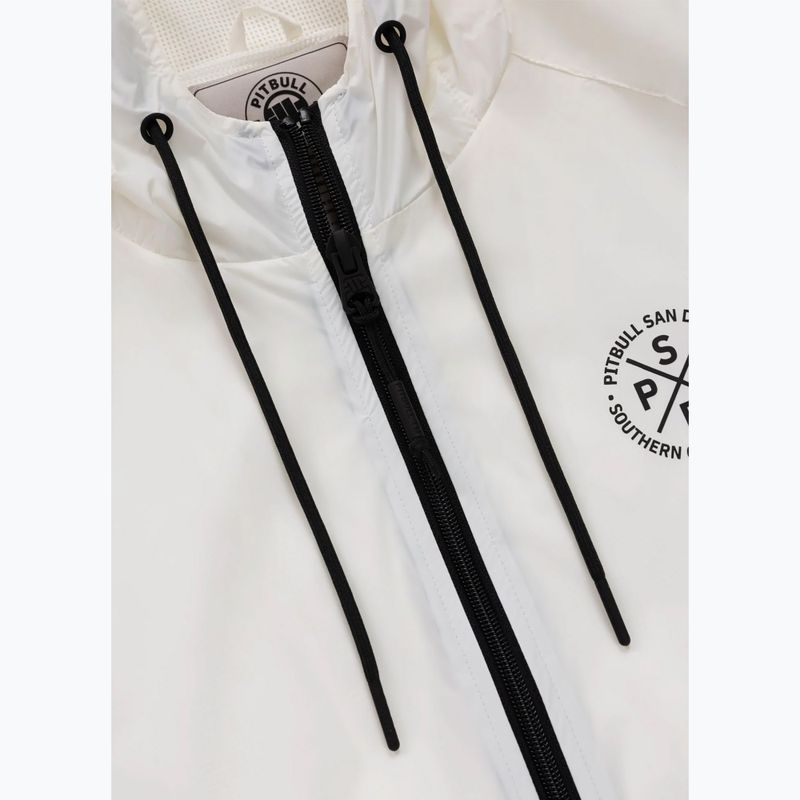 Geacă pentru bărbați Pitbull Athletic Tape Nylon Hooded off white 6
