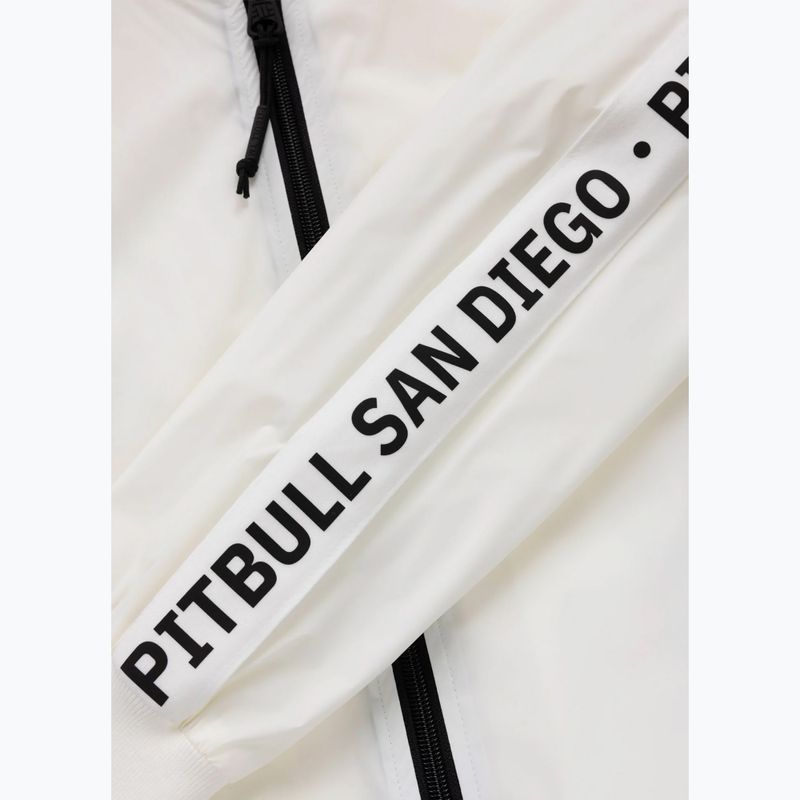 Geacă pentru bărbați Pitbull Athletic Tape Nylon Hooded off white 9