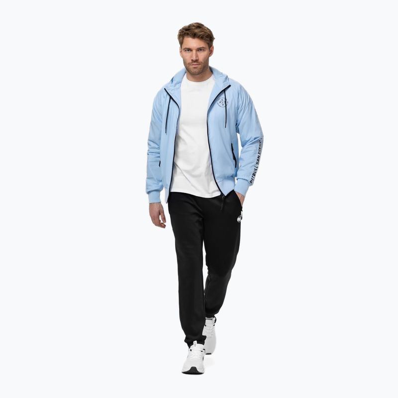 Geacă pentru bărbați Pitbull Athletic Tape Nylon Hooded light blue 2