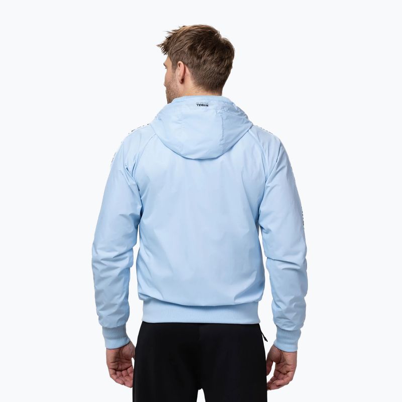 Geacă pentru bărbați Pitbull Athletic Tape Nylon Hooded light blue 3