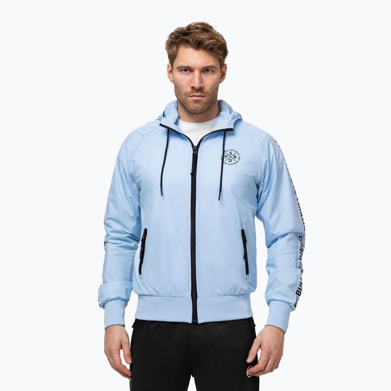 Geacă pentru bărbați Pitbull Athletic Tape Nylon Hooded light blue 4