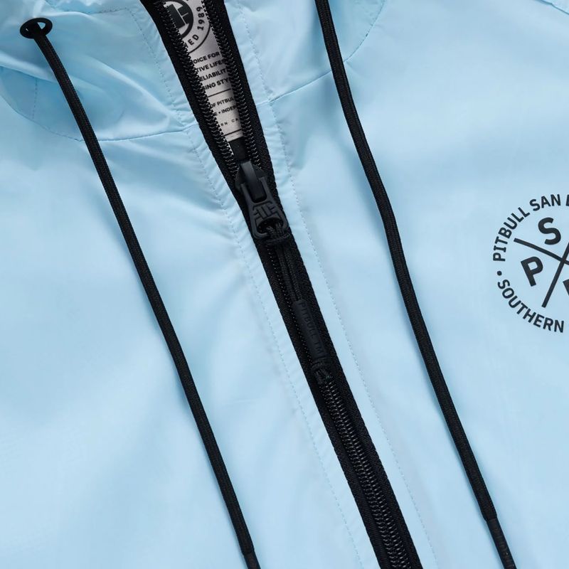 Geacă pentru bărbați Pitbull Athletic Tape Nylon Hooded light blue 7