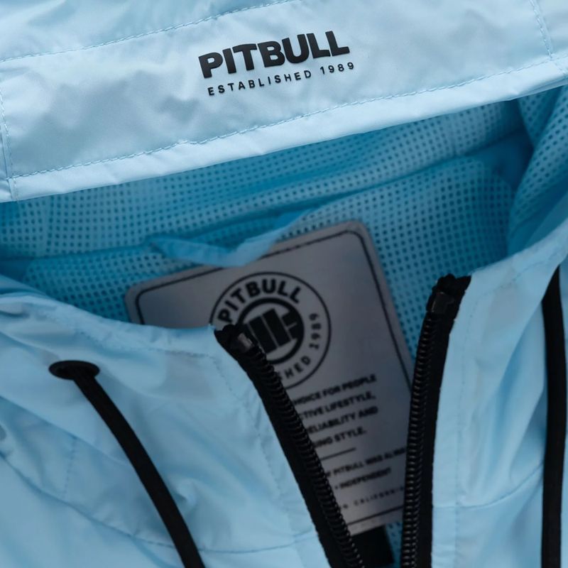 Geacă pentru bărbați Pitbull Athletic Tape Nylon Hooded light blue 9