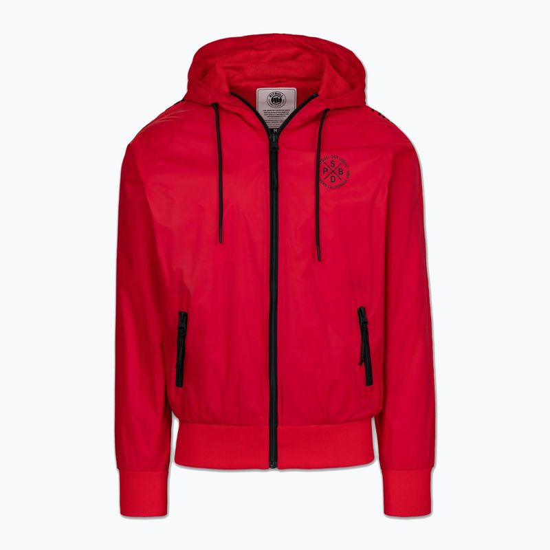Geacă pentru bărbați Pitbull Athletic Tape Nylon Hooded red 6
