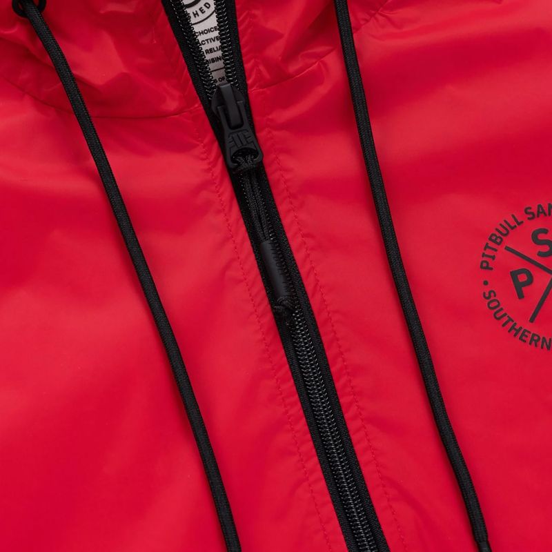 Geacă pentru bărbați Pitbull Athletic Tape Nylon Hooded red 8