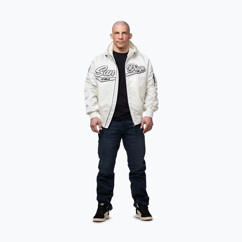 Geacă pentru bărbați Pitbull Aero Flight Hooded off white 2