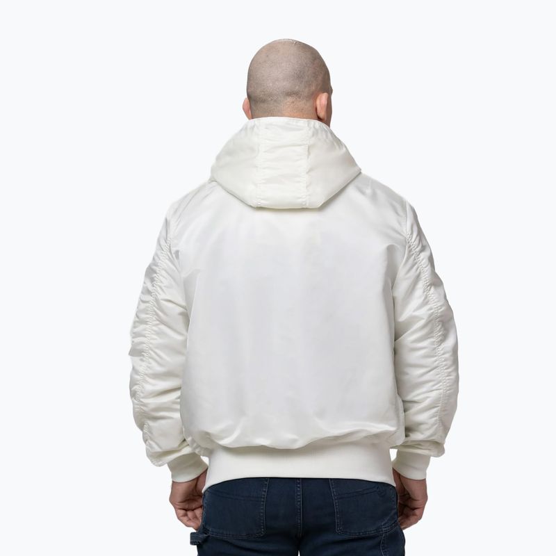 Geacă pentru bărbați Pitbull Aero Flight Hooded off white 3