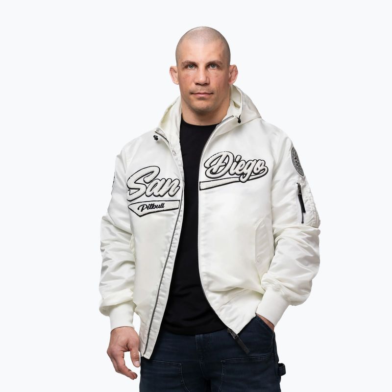 Geacă pentru bărbați Pitbull Aero Flight Hooded off white 4