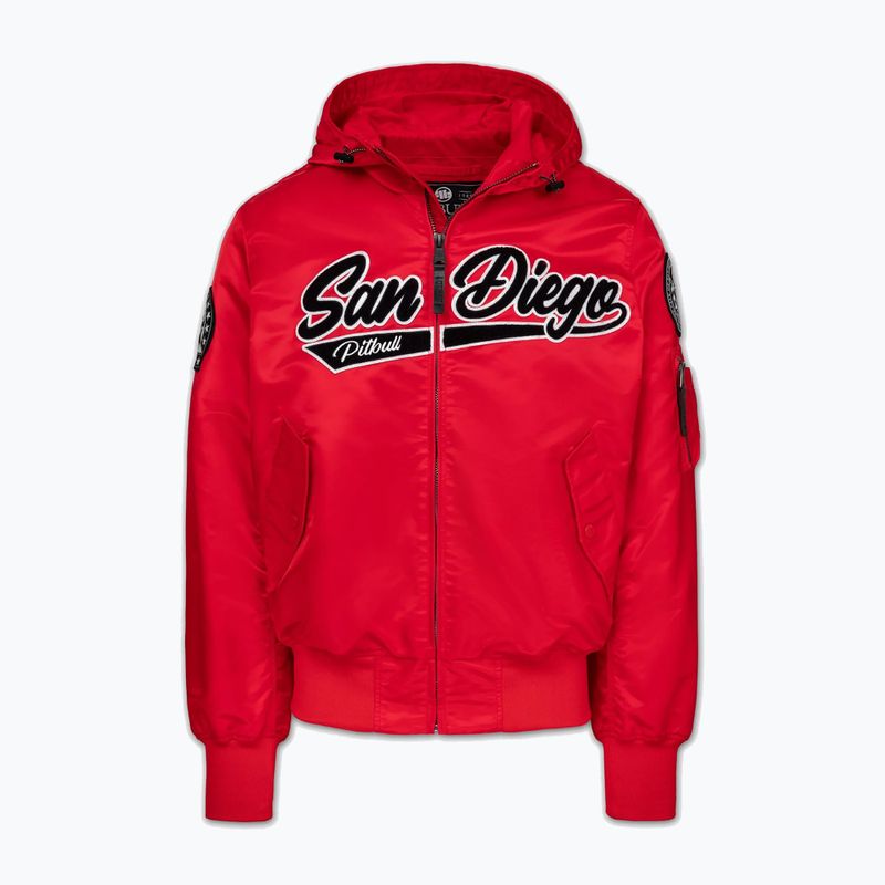 Geacă pentru bărbați Pitbull Aero Flight Hooded fluo/red 5