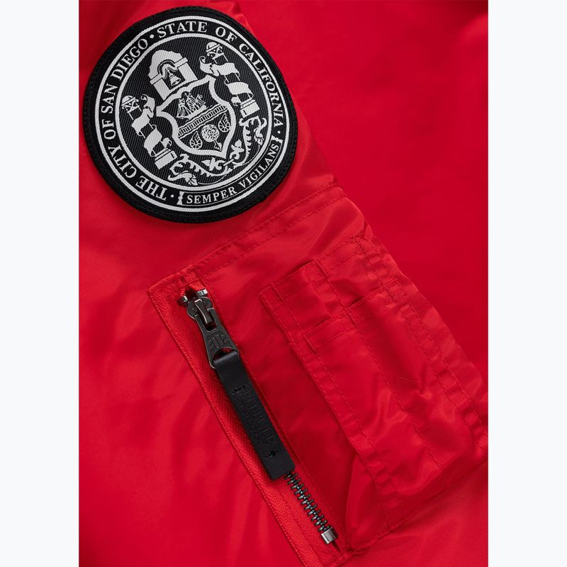 Geacă pentru bărbați Pitbull Aero Flight Hooded fluo/red 11