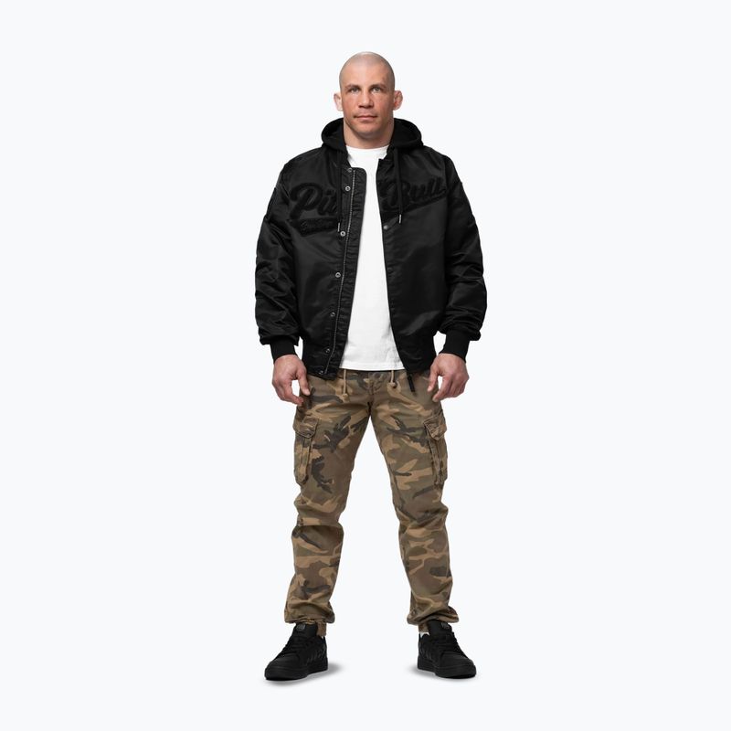 Geacă pentru bărbați Pitbull Mason San Diego Baseball Hooded black 2