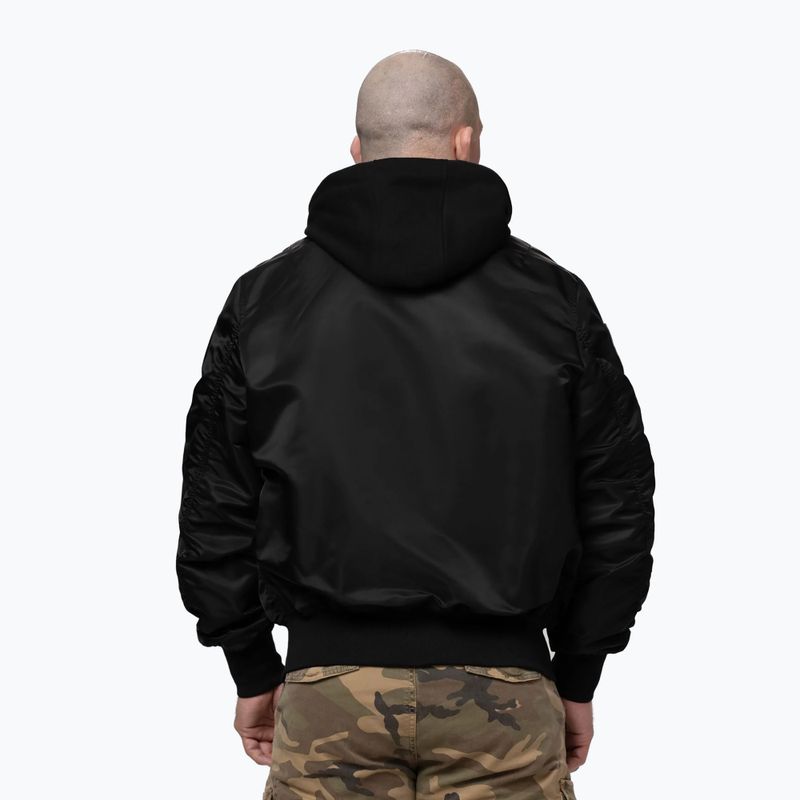 Geacă pentru bărbați Pitbull Mason San Diego Baseball Hooded black 3