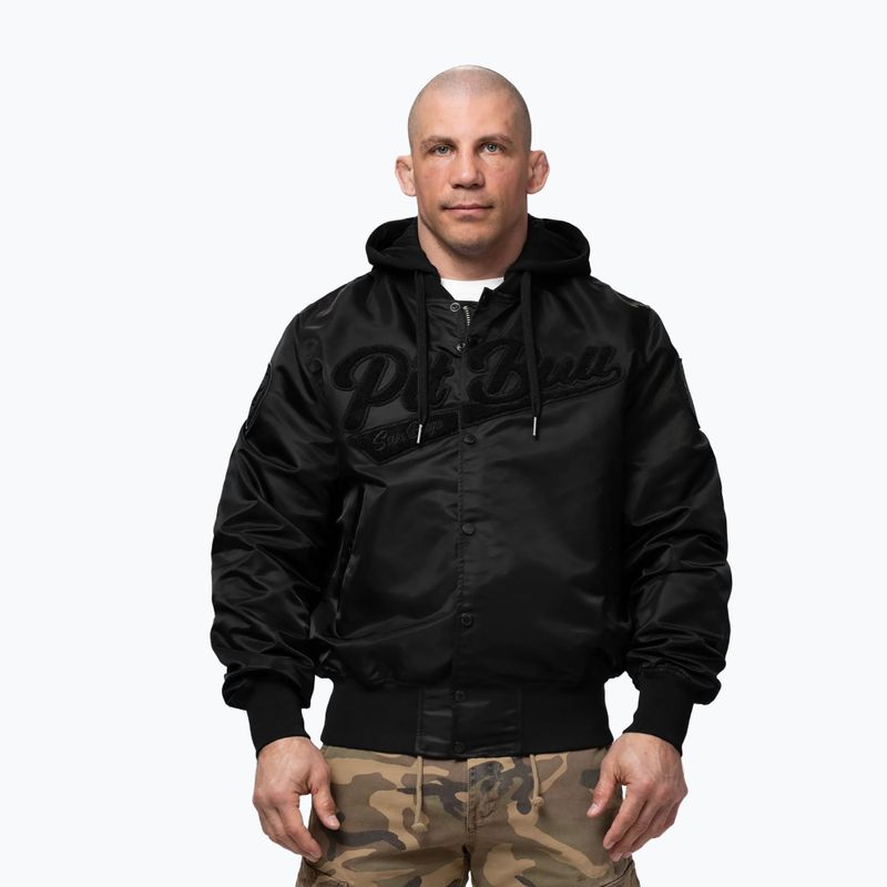 Geacă pentru bărbați Pitbull Mason San Diego Baseball Hooded black 4