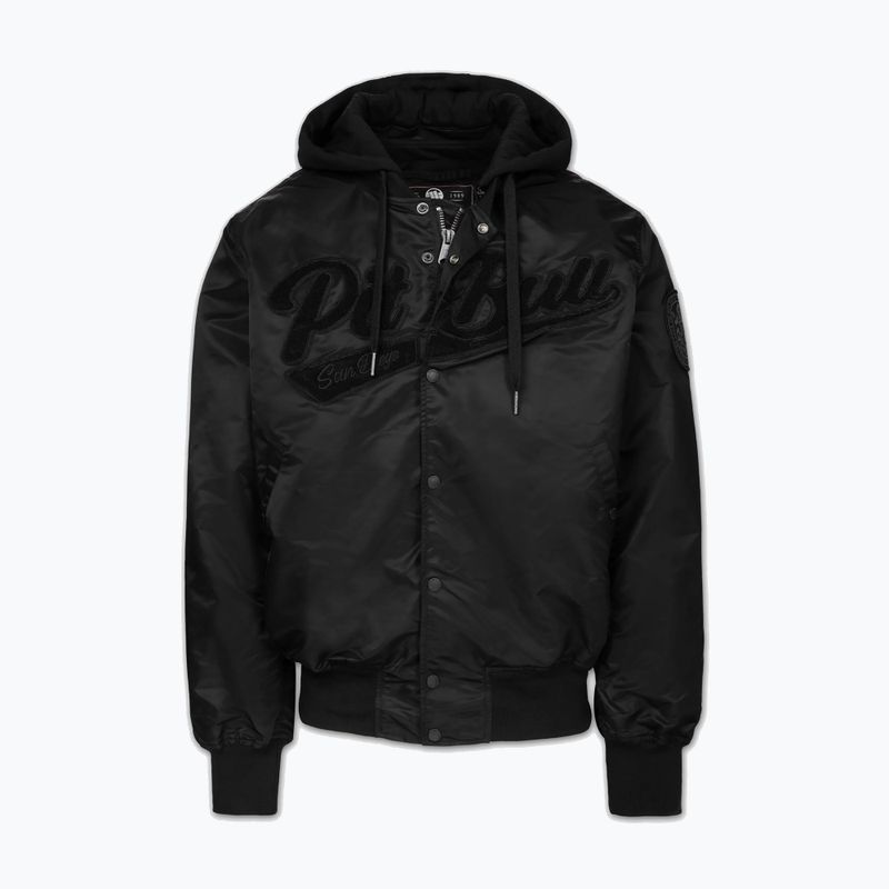 Geacă pentru bărbați Pitbull Mason San Diego Baseball Hooded black 5