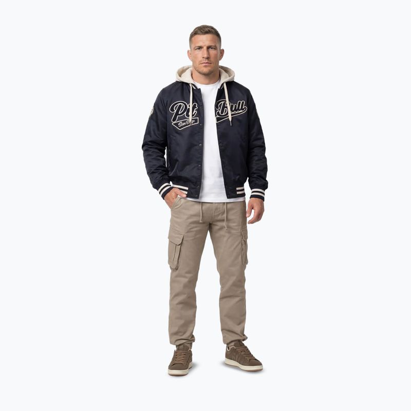 Geacă pentru bărbați Pitbull Mason San Diego Baseball Hooded dark navy/beige 2