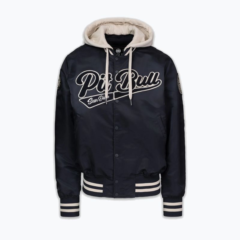 Geacă pentru bărbați Pitbull Mason San Diego Baseball Hooded dark navy/beige 4