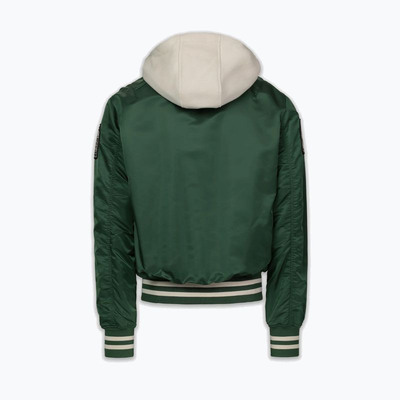 Geacă pentru bărbați Pitbull Mason San Diego Baseball Hooded bottle green/beige 5