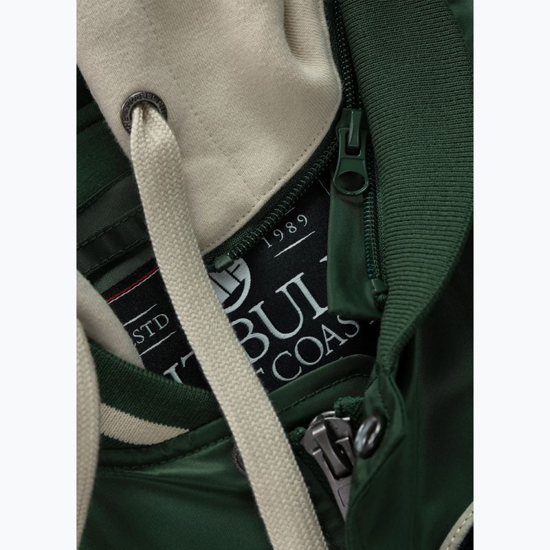 Geacă pentru bărbați Pitbull Mason San Diego Baseball Hooded bottle green/beige 8