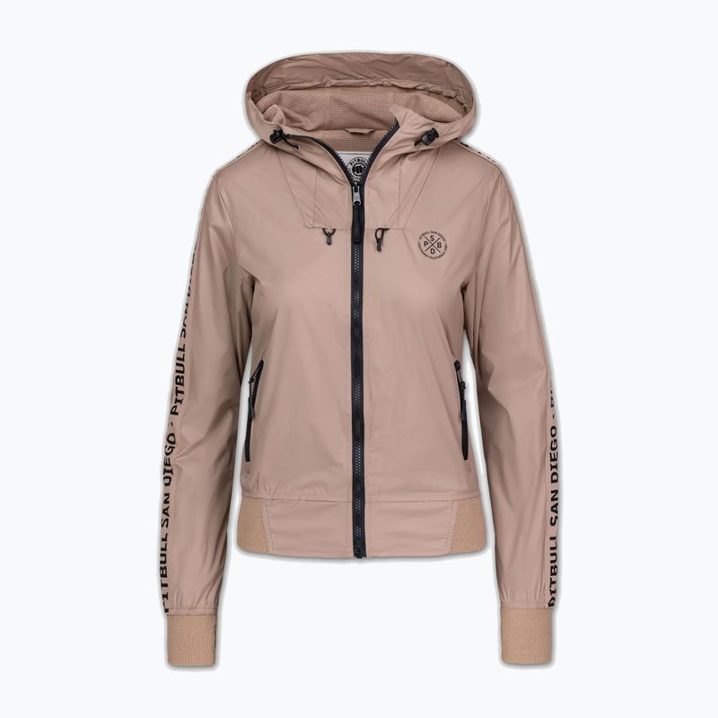 Geacă pentru femei Pitbull Aaricia Stripes Nylon Hooded dark sand 3