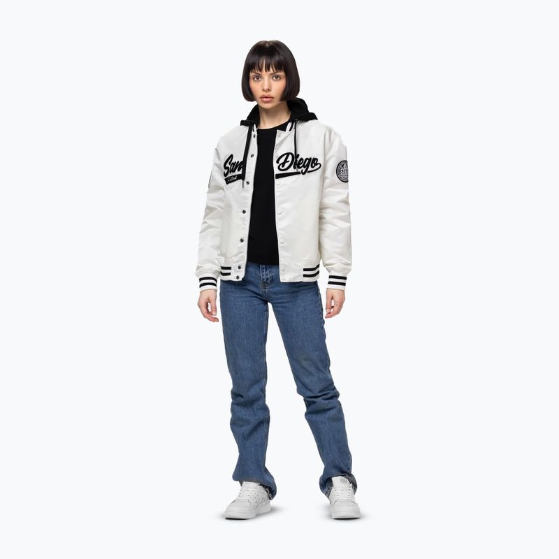 Geacă pentru femei Pitbull Angela San Diego Hooded Varsity off white 2