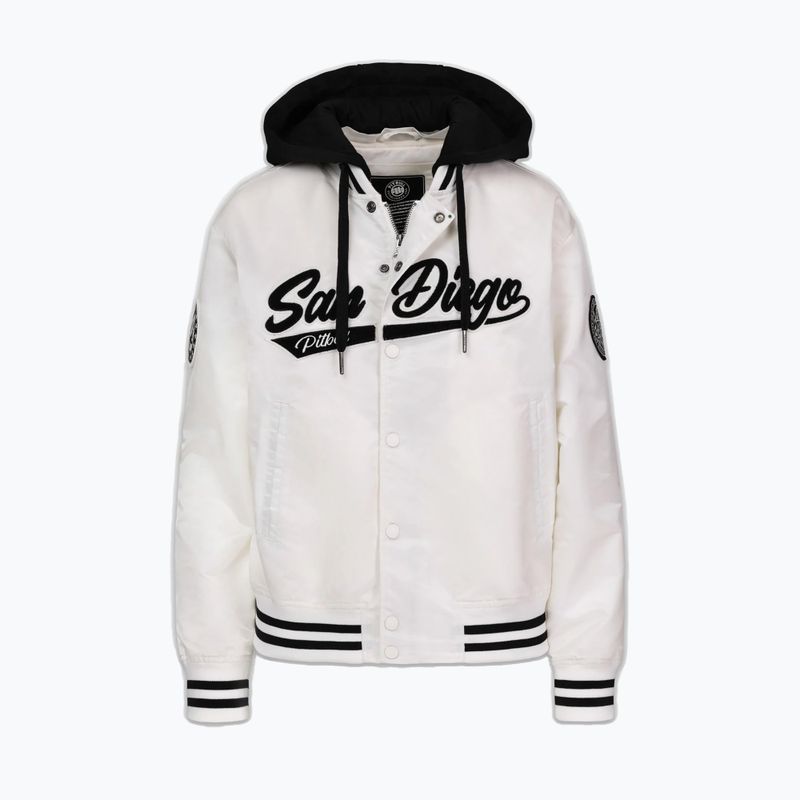 Geacă pentru femei Pitbull Angela San Diego Hooded Varsity off white 5