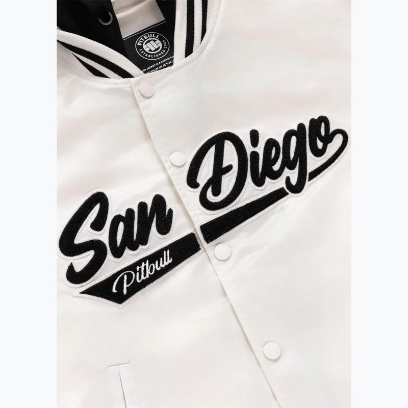 Geacă pentru femei Pitbull Angela San Diego Hooded Varsity off white 11