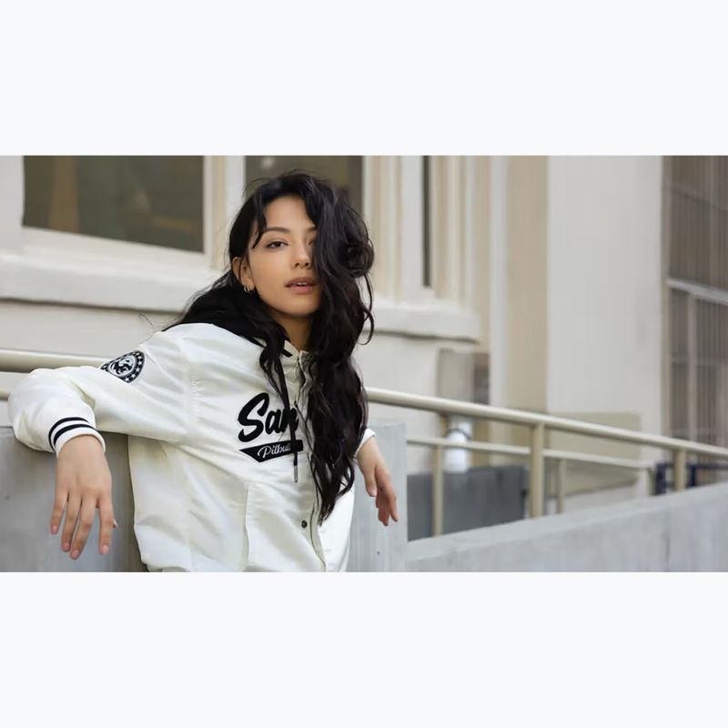 Geacă pentru femei Pitbull Angela San Diego Hooded Varsity off white 15