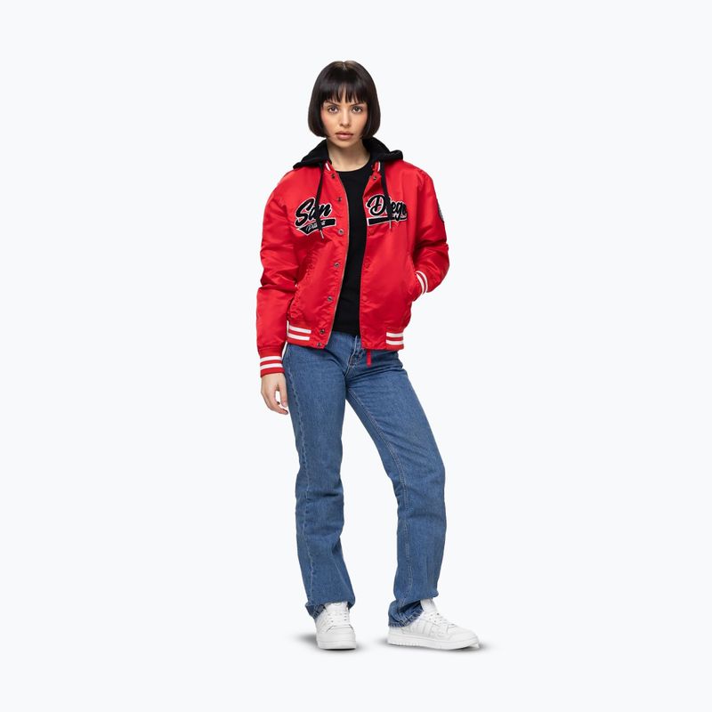 Geacă pentru femei Pitbull Angela San Diego Hooded Varsity fluo/red 2