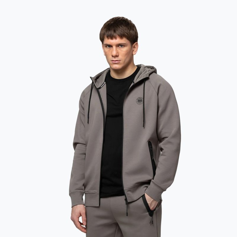 Bluză pentru bărbați Pitbull Dogwood Hooded Zip Sweatshirt taupe 4
