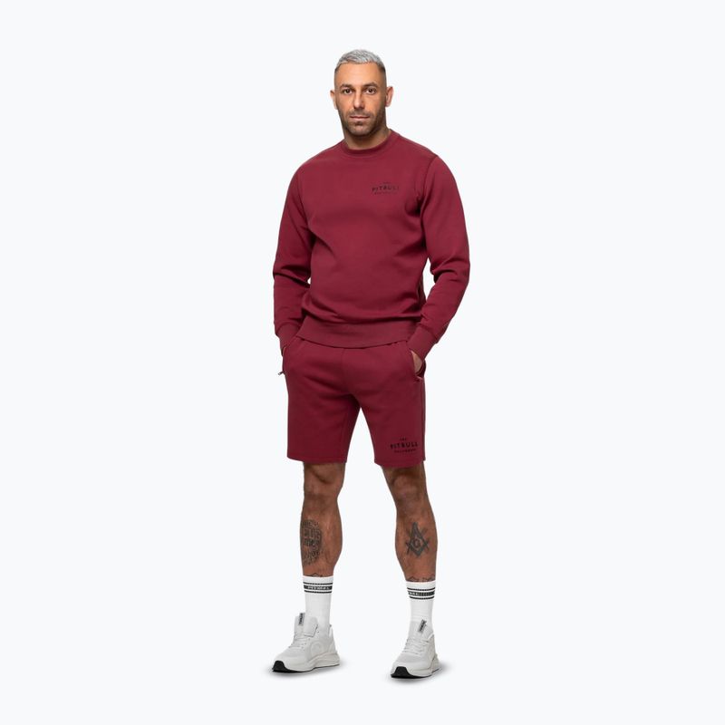 Bluză pentru bărbați Pitbull Sampson Crewneck Sweatshirt burgundy 4