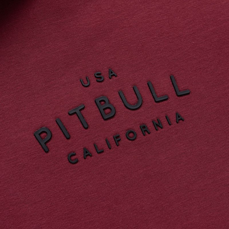 Bluză pentru bărbați Pitbull Sampson Zip burgundy 4